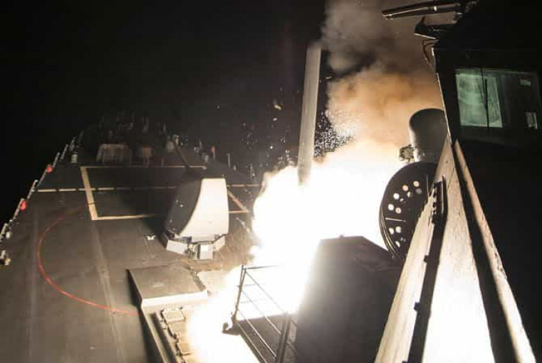 ԱՄՆ-ի ՌԾՈՒ-ն հրապարակել Է Սիրիայի ավիաբազայի վրա հրթիռային գրոհի տեսագրությունը