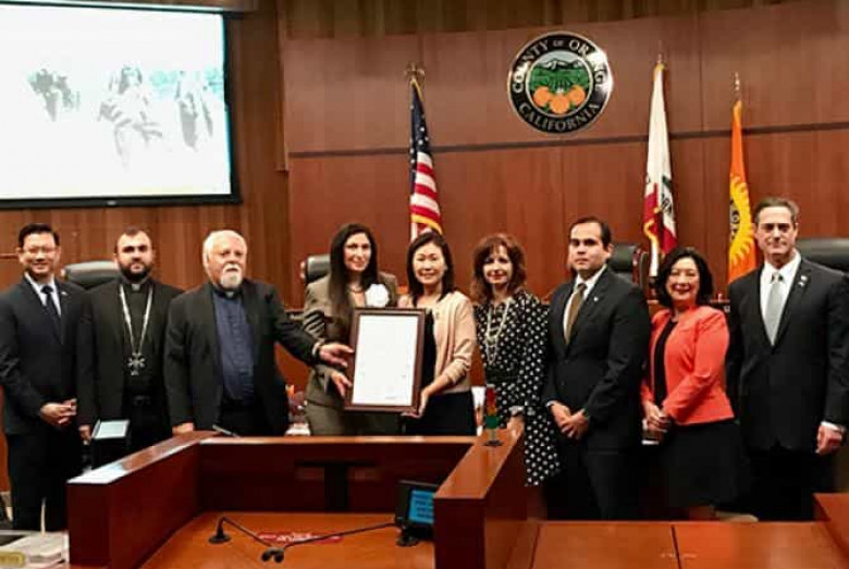 Ապրիլի 24-ն ԱՄՆ Օրանժ շրջանում Հայոց ցեղասպանության հիշատակի օր է ճանաչվել